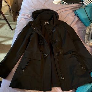 black trench coat in perfect condition